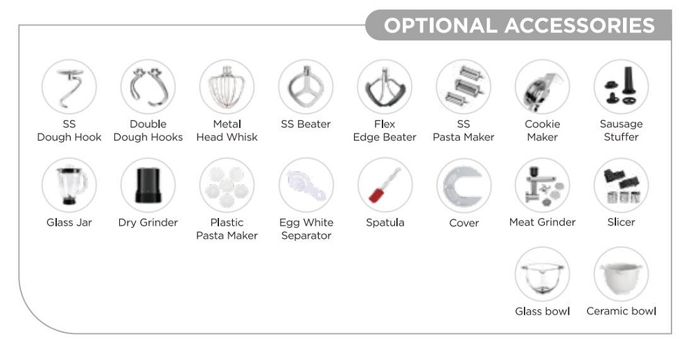 10-Speed Electric Mixer With Optional Attachment